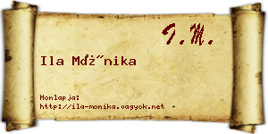 Ila Mónika névjegykártya