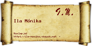Ila Mónika névjegykártya